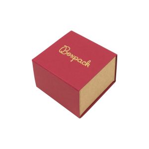Caja de cartón para anillo o pendientes color rojo 48x48x33 mm SL-42-R-K
