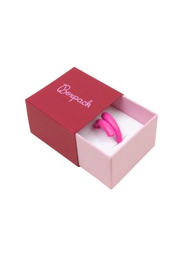 Caja de cartón para anillo o pendientes color rojo 48x48x33 mm SL-42-R-RS