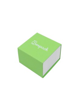 Caja de cartón para anillo o pendientes color verde 48x48x33 mm SL-42-VE-B
