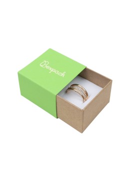 Caja de cartón para anillo o pendientes color verde 48x48x33 mm SL-42-VE-K