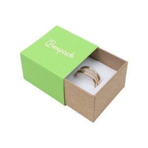 Grüne Schachtel aus Karton für Ringe oder Ohrringe 48 x 48 x 33 mm SL-42-VE-K