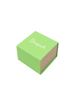 Caja de cartón para anillo o pendientes color verde 48x48x33 mm SL-42-VE-K