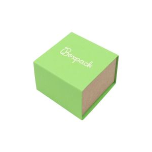Caja de cartón para anillo o pendientes color verde 48x48x33 mm SL-42-VE-K