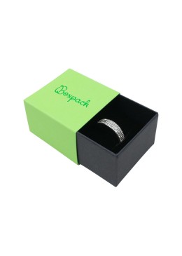 Caja de cartón para anillo o pendientes color verde 48x48x33 mm SL-42-VE-N