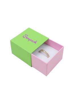 Caja de cartón para anillo o pendientes color verde 48x48x33 mm SL-42-VE-RS