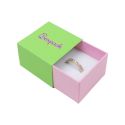 Caja de cartón para anillo o pendientes color verde 48x48x33 mm SL-42-VE-RS