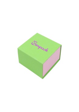 Caja de cartón para anillo o pendientes color verde 48x48x33 mm SL-42-VE-RS