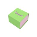 Grüne Schachtel aus Karton für Ringe oder Ohrringe 48 x 48 x 33 mm SL-42-VE-RS
