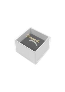 Caja de cartón para anillo o pendientes color transparente 48x48x33 mm SL-42-TR-B