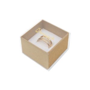 Caja de cartón para anillo o pendientes color transparente 48x48x33 mm SL-42-TR-K