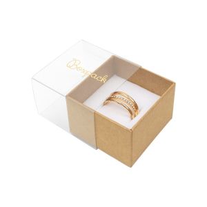 Astuccio in cartone per anello o orecchini, trasparente 48 x 48 x 33 mm SL-42-TR-K