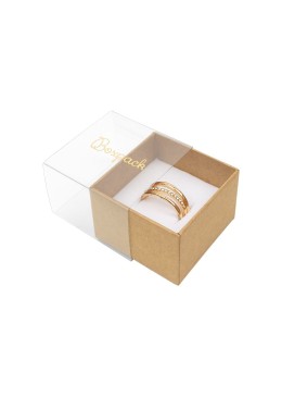 Caja de cartón para anillo o pendientes color transparente 48x48x33 mm SL-42-TR-K