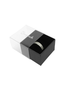 Caja de cartón para anillo o pendientes color transparente 48x48x33 mm SL-42-TR-N