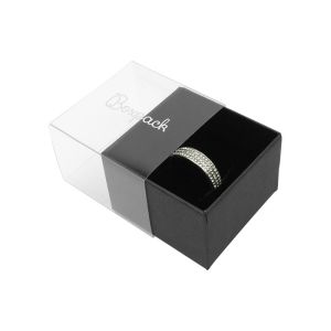Caja de cartón para anillo o pendientes color transparente 48x48x33 mm SL-42-TR-N
