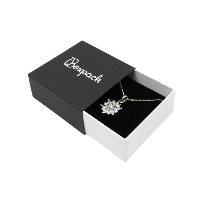 Caja de cartón para pendientes o conjunto color negro 62x62x28 mm SL-61-N-B