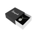 Écrin en carton pour boucles d’oreilles ou parure, noir 62 x 62 x 28 mm SL-61-N-B