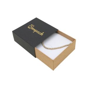 Caixa em cartão para brincos ou conjunto, preta 62 x 62 x 28 mm SL-61-N-K