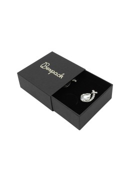 Caja de cartón para pendientes o conjunto color negro 62x62x28 mm SL-61-N-N