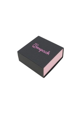 Caja de cartón para pendientes o conjunto color negro 62x62x28 mm SL-61-N-RS