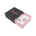 Caja de cartón para pendientes o conjunto color negro 62x62x28 mm SL-61-N-RS