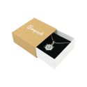 Caja de cartón para pendientes o conjunto color kraft 62x62x28 mm SL-61-K-B
