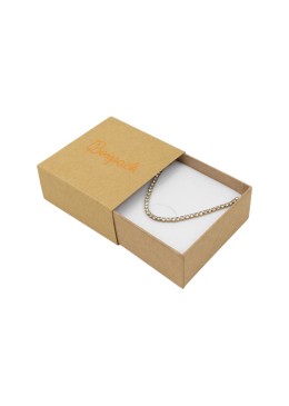 Caja de cartón para pendientes o conjunto color kraft 62x62x28 mm SL-61-K-K