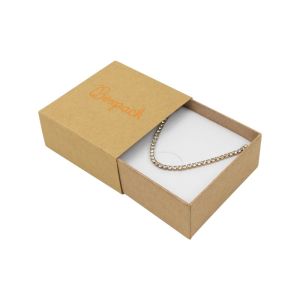 Écrin en carton pour boucles d’oreilles ou parure, kraft 62 x 62 x 28 mm SL-61-K-K