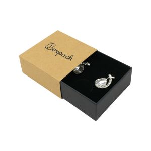 Caja de cartón para pendientes o conjunto color kraft 62x62x28 mm SL-61-K-N