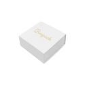 Écrin en carton pour boucles d’oreilles ou parure, blanc 62 x 62 x 28 mm SL-61-B-B