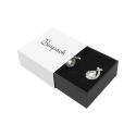 Caja de cartón para pendientes o conjunto color blanco 62x62x28 mm SL-61-B-N