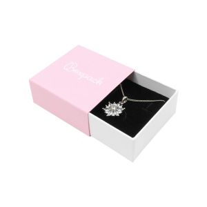 Caja de cartón para pendientes o conjunto color rosa 62x62x28 mm SL-61-RS-B