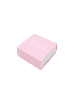 Caja de cartón para pendientes o conjunto color rosa 62x62x28 mm SL-61-RS-B