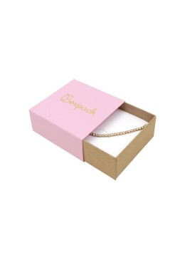 Caja de cartón para pendientes o conjunto color rosa 62x62x28 mm SL-61-RS-K