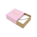Caja de cartón para pendientes o conjunto color rosa 62x62x28 mm SL-61-RS-K