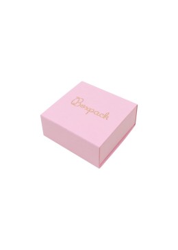Caja de cartón para pendientes o conjunto color rosa 62x62x28 mm SL-61-RS-RS