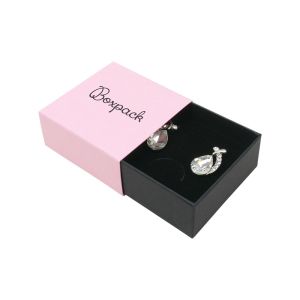 Caja de cartón para pendientes o conjunto color rosa 62x62x28 mm SL-61-RS-N