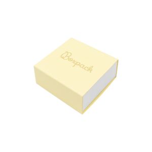 Caja de cartón para pendientes o conjunto color amarillo 62x62x28 mm SL-61-AM-B