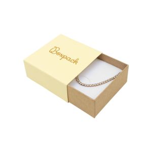 Caja de cartón para pendientes o conjunto color amarillo 62x62x28 mm SL-61-AM-K