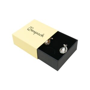 Caja de cartón para pendientes o conjunto color amarillo 62x62x28 mm SL-61-AM-N