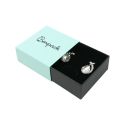 Schachtel aus Karton in Aquamarin für Ohrringe oder Schmucksets 62 x 62 x 28 mm SL-61-AQ-N