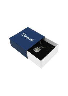 Caja de cartón para pendientes o conjunto color azul 62x62x28 mm SL-61-A-B