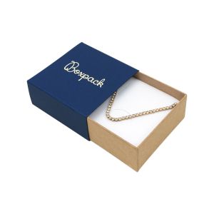 Caixa em cartão para brincos ou conjunto, azul 62 x 62 x 28 mm SL-61-A-K