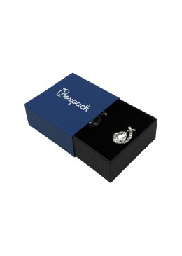 Caja de cartón para pendientes o conjunto color azul 62x62x28 mm SL-61-A-N