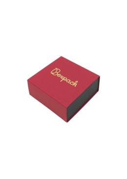Caja de cartón para pendientes o conjunto color rojo 62x62x28 mm SL-61-R-N