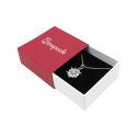Caja de cartón para pendientes o conjunto color rojo 62x62x28 mm SL-61-R-B