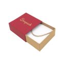 Rote Schachtel aus Karton für Ohrringe oder Schmucksets 62 x 62 x 28 mm SL-61-R-K
