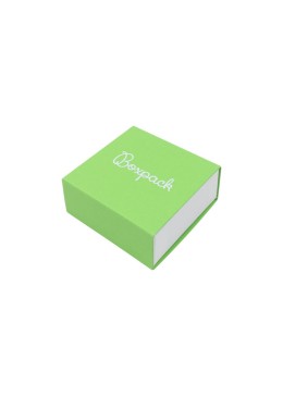 Caja de cartón para pendientes o conjunto color verde 62x62x28 mm SL-61-VE-B