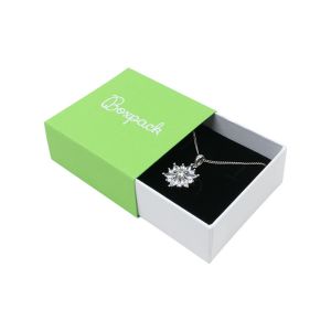 Caja de cartón para pendientes o conjunto color verde 62x62x28 mm SL-61-VE-B