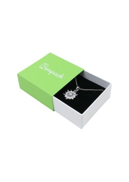 Caja de cartón para pendientes o conjunto color verde 62x62x28 mm SL-61-VE-B