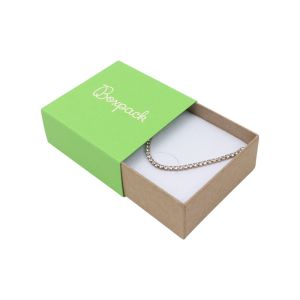 Caixa em cartão para brincos ou conjunto, verde 62 x 62 x 28 mm SL-61-VE-K